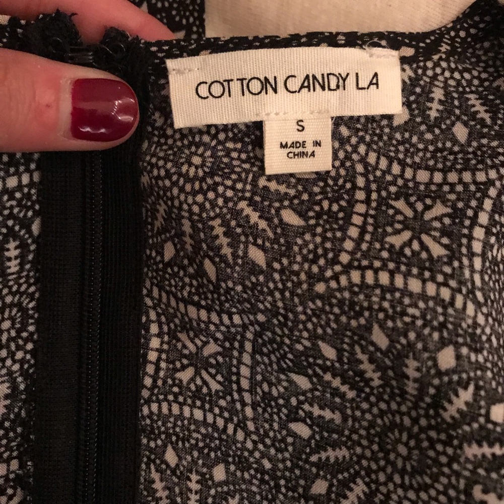 Cotton Candy LA Cutout Tie Romper *In black* - Picture 6 of 8